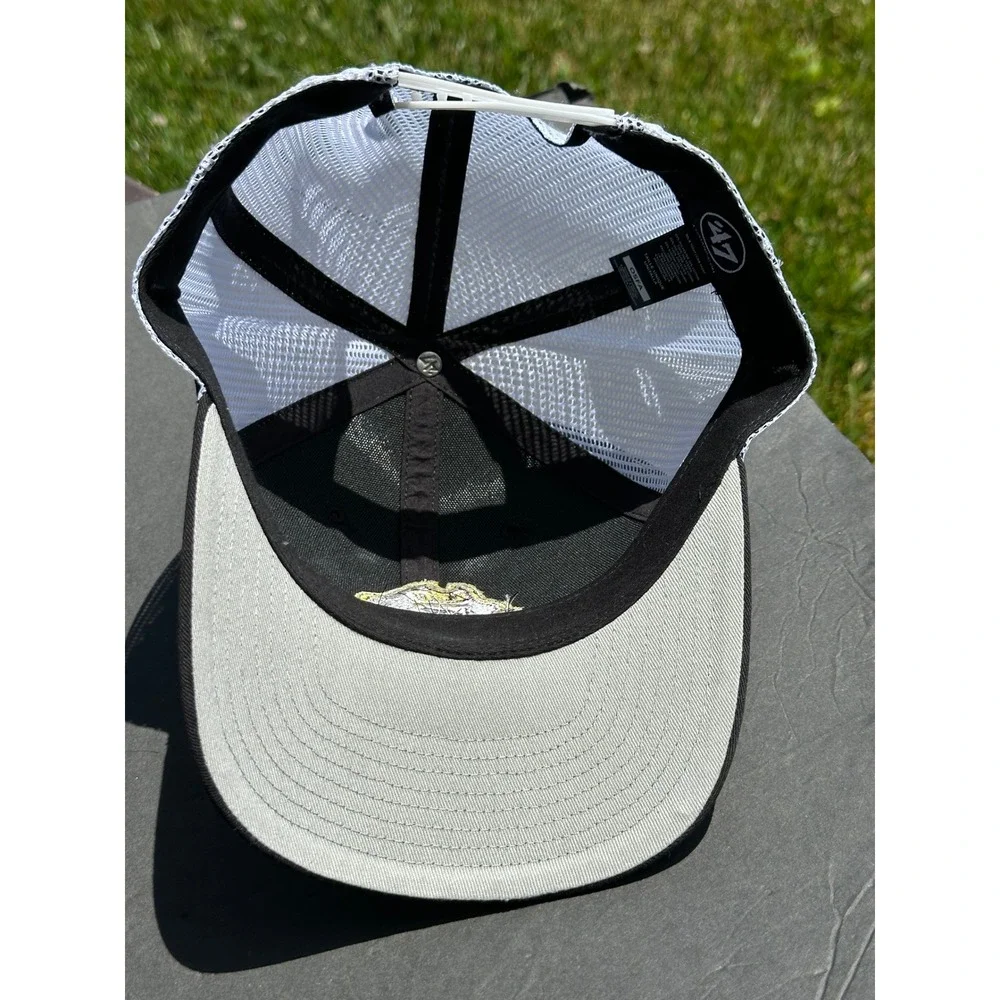 47 Brand ECU Pirates‎ Trucker Hat Men's Black White Snapback Mesh Cap OSFA